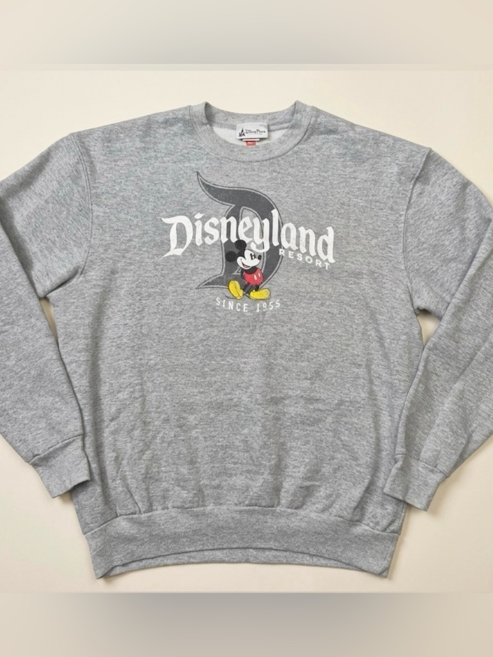 Disneyland Resort Crewneck Sweatshirt Medium Gray Long Sleeve Mickey Mouse Y2K - Picture 2 of 9